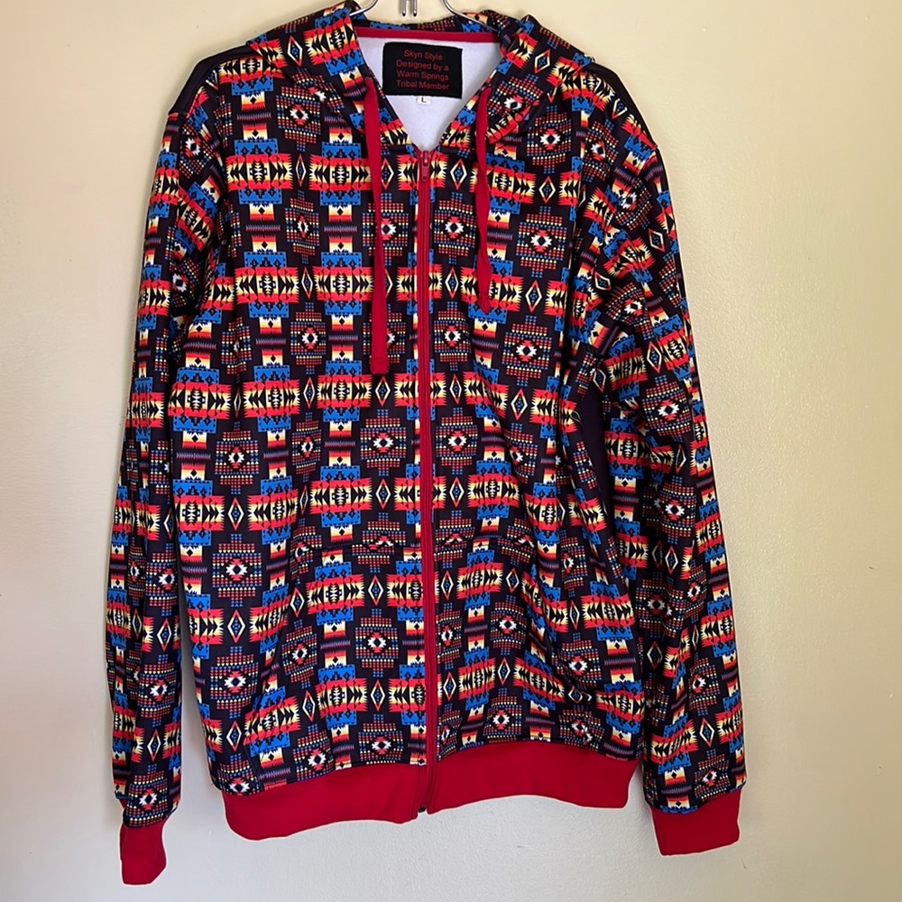 Skyn Style native design front zip hoodie.